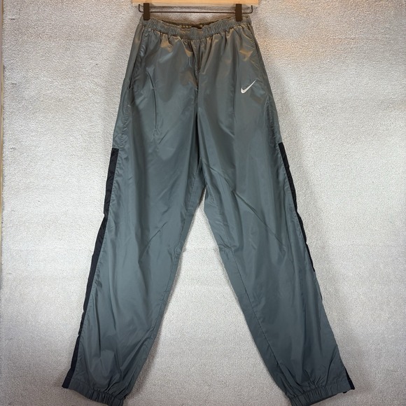 NIKE Vintage Y2K Baggy Track Nylon Green Windbreaker Pants RN-56323 Mens Size S - Picture 1 of 10